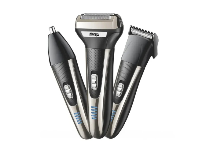 Электробритва + триммер DSP 60090, 3 в 1, аккумуляторная, с USB-зарядкой