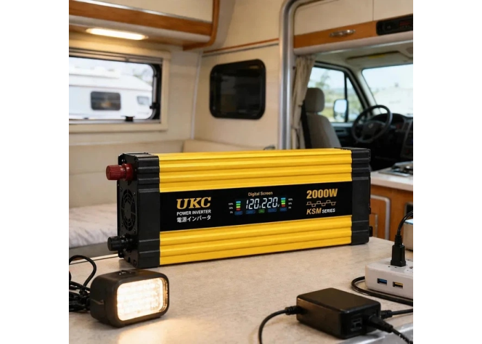 Преобразователь AC/DC KSM 2000W 12V с LCD-дисплеем и 2 USB