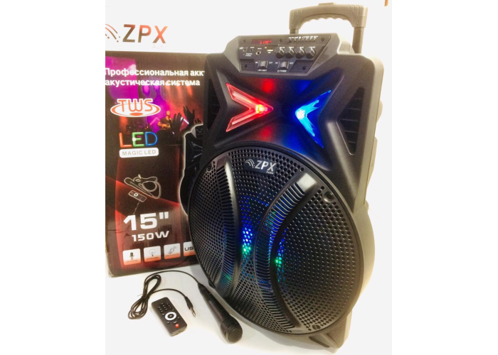 Колонка-чемодан ZX-7783 15" (150W)