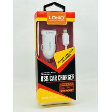 Автомобильное зарядное устройство LDNIO DL-C17 (1A / 1 USB порт + кабель для iPhone)