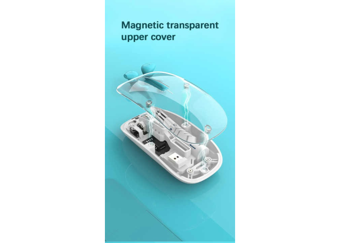 Мышка BT Recharge Transparent Mouse 501 (2.4G + Bluetooth 5.2)