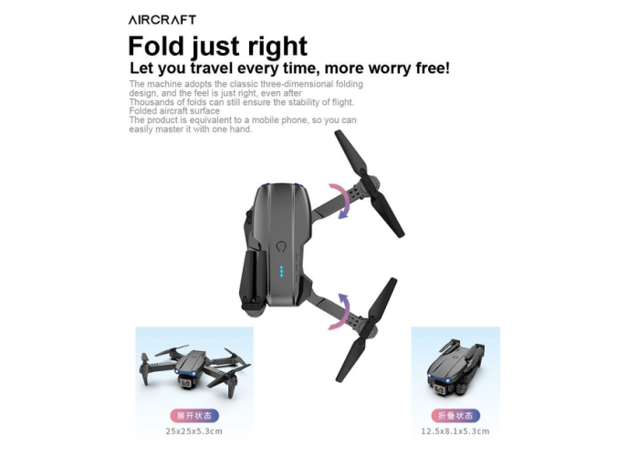 Квадрокоптер-дрон E-99, с камерой 4K, Wi-Fi, управление с пульта и телефона, дальность до 100 м
