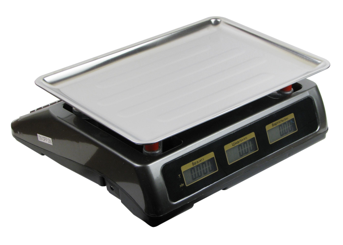 Торговые весы Crownberg CB-5011, металлические кнопки