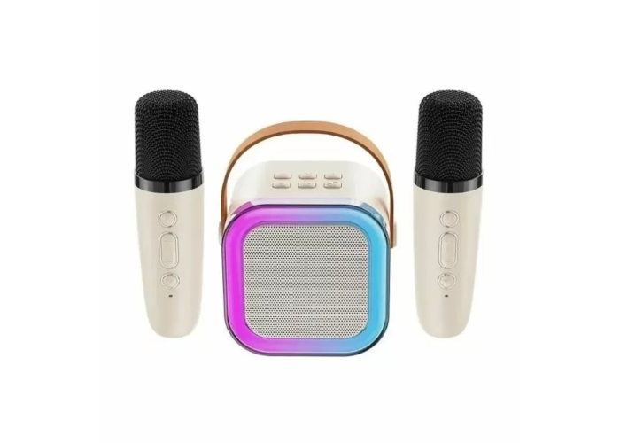 Портативная колонка караоке K52‑2, Bluetooth/USB/SD/FM/AUX, 2 микрофона