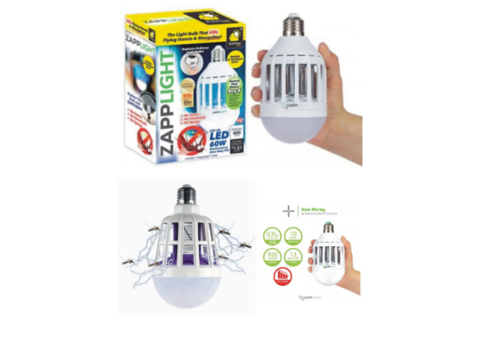 Светодиодная лампа уничтожитель комаров и насекомых ZAPP LIGHT LED