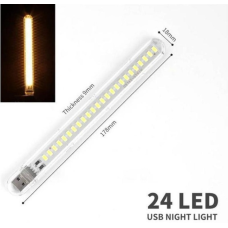 Led USB фонарь, 24led, 178мм с сенсорным датчиком THL-24-136
