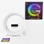 Колонка‑ночник G63, Bluetooth/USB/SD/FM, беспроводная зарядка
