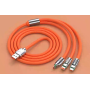 Универсальный силиконовый кабель 3 в 1 для быстрой зарядки (Type-C, Lightning, micro-USB)
