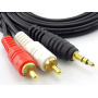 Шнур AUX 3,5 мм – 2 RCA (2R) 1,5 м 3015