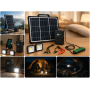 Портативная зарядная станция CoLamp CL-618 с солнечной панелью, 10800 мА·ч и LED-лампами