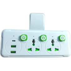 Сетевой удлинитель K03, 2 розетки + 2 USB + Type-C, универсальный