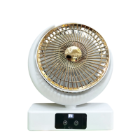 Вентилятор настольный Desktop Loop Fan F23, аккумуляторный, 5 скоростей, дисплей, таймер,