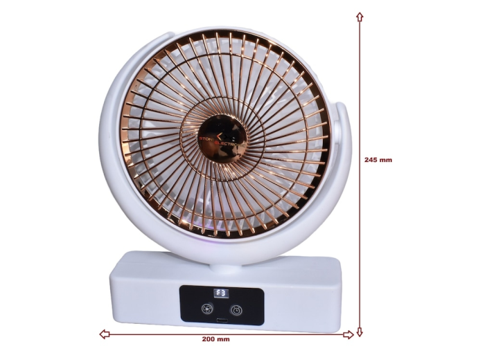 Вентилятор настольный Desktop Loop Fan F23, аккумуляторный, 5 скоростей, дисплей, таймер,