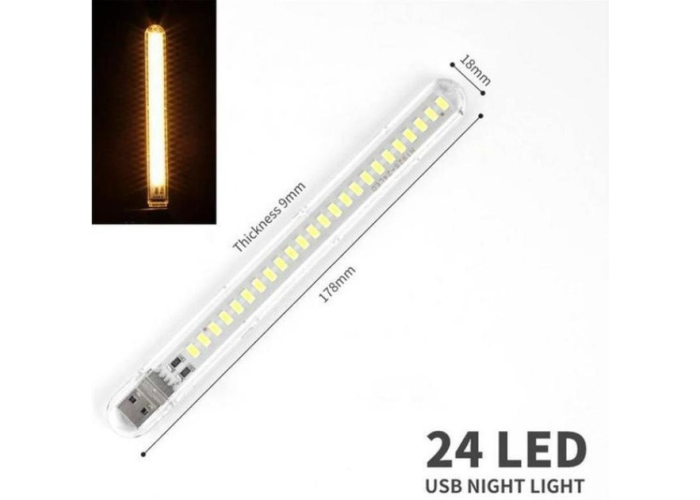 Led USB фонарь, 24led, 178мм с сенсорным датчиком THL-24-136