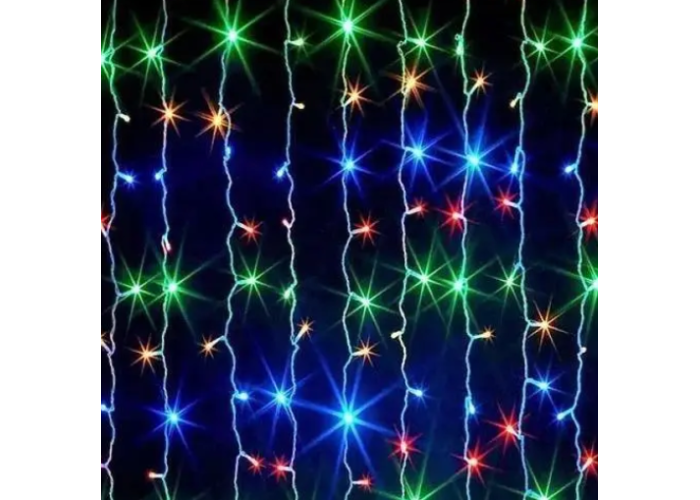 Xmas гирлянд (Водопад 3M*2M) 360LED M-3 Мультицветная 12PCS 7272