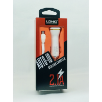 Автомобильное зарядное устройство LDNIO DL-219 (2.1A / 2 USB порта + кабель MicroUSB)