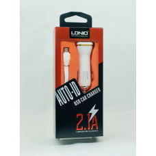 Автомобильное зарядное устройство LDNIO DL-219 (2.1A / 2 USB порта + кабель MicroUSB)