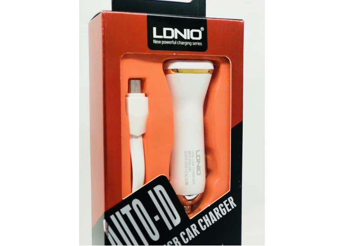 Автомобильное зарядное устройство LDNIO DL-219 (2.1A / 2 USB порта + кабель MicroUSB)