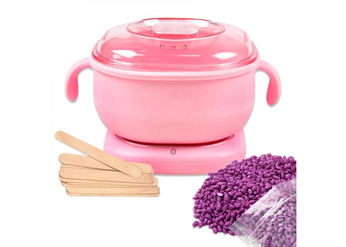 Воскоплав Wax Warmer GJ-301 со съёмной силиконовой складной чашей 400 мл, 100 Вт, + воск + палочки
