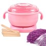 Воскоплав Wax Warmer GJ-301 со съёмной силиконовой складной чашей 400 мл, 100 Вт, + воск + палочки