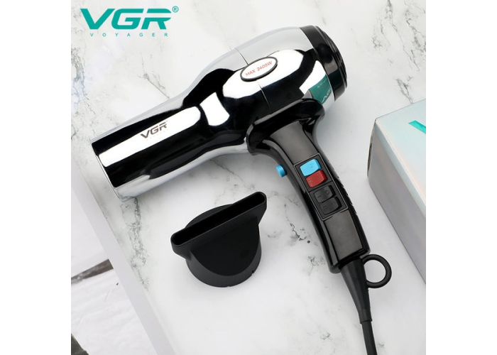 Профессиональный фен VGR V-465, AC-мотор, до 2400 Вт, холодный воздух, концентратор