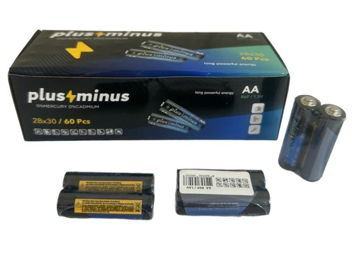 (только коробкой)Батарейки Plus Minus AA LR6 Alkaline, 1.5 В, 2 шт в спайке (PM-2LR06)