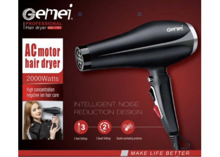 Мощный фен Gemei Gm-1787 2000 Вт