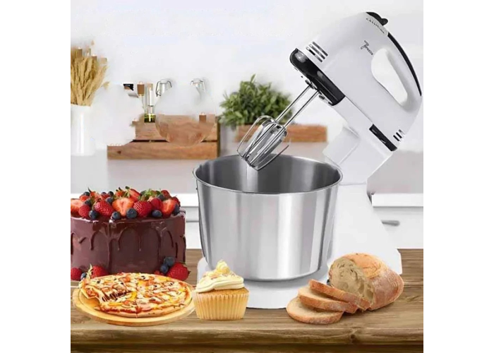 Миксер стационарный Scarlett SC-133T с чашей и 2-мя насадками, 7 скоростей, 380 Вт