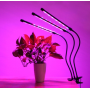 Тройная ультрафиолетовая гибкая фитолампа для растений на прищепке Led Plant Grow Light USB