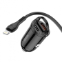 Автомобильное зарядное устройство Hoco NZ2 PD 30W + QC3.0, с кабелем Lightning