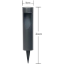 Садовый солнечный светильник Garden Light 2, столбик, 34×8 см, IP65