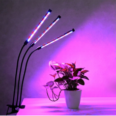 Тройная ультрафиолетовая гибкая фитолампа для растений на прищепке Led Plant Grow Light USB