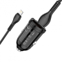 Автомобильное зарядное устройство Hoco NZ2 PD 30W + QC3.0, с кабелем Lightning