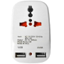 Сетевой разветвитель тройник Travel Adaptor 823 c 2 USB 1500mA 7043