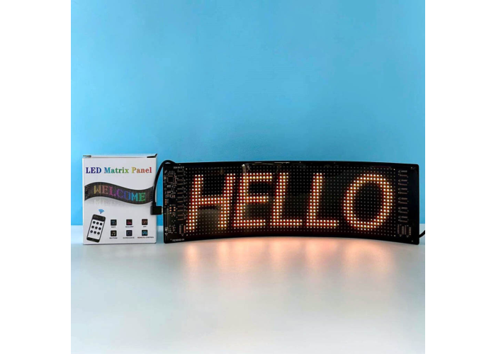 Гибкий светодиодный экран 120 × 595 мм LED Matrix Panel APP WiFi RGB