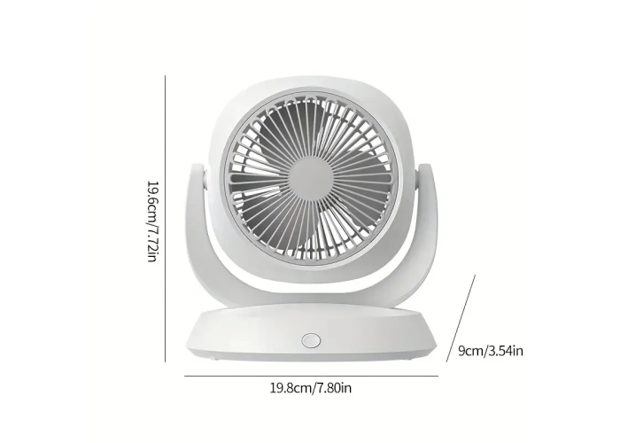Вентилятор настольный Design Product Best F3, аккумуляторный, 4 режима, поворот, Type-C