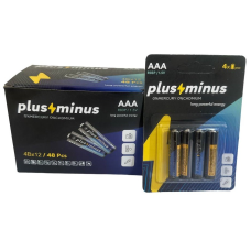 (только упаковкой) Батарейки Plus Minus AAA R03 Carbon, 1.5 В, 4 шт в блистере (BPM-4R03)