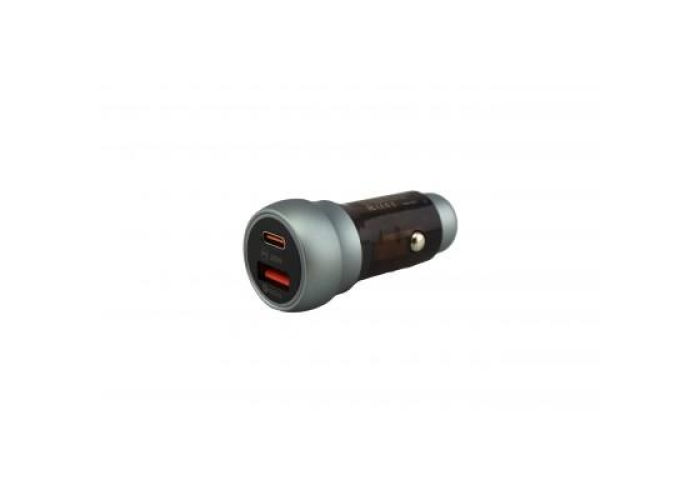 Автомобильное зарядное устройство C01, Type-C и USB, 38 Вт, быстрая зарядка