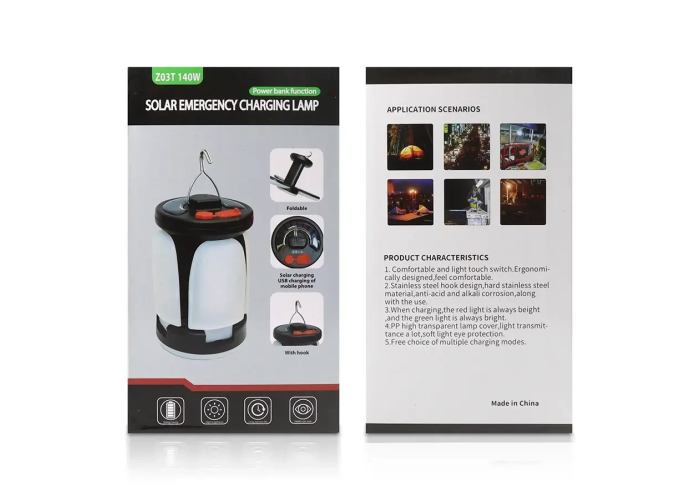 Лампа светодиодная для кемпинга 18650 micro USB Z03 140W