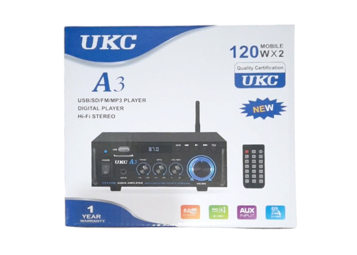Усилитель UKC A3 USB/SD/FM/AUX (2 канала)