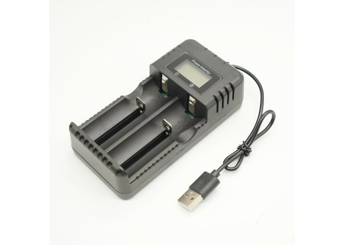 Зарядное устройство для аккумуляторов HD-8991B, 2 слота, дисплей