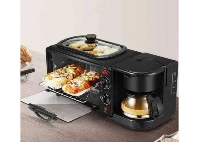 Электропечь,-электросковородка-кофеварка Domotec MS-5308B, 1050 Вт, 3 в 1