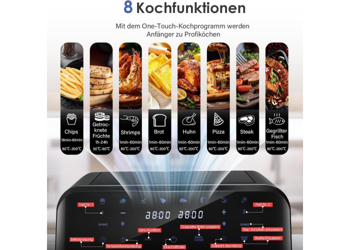 Air fryer MS-3226, 7.6 л, 4800 Вт