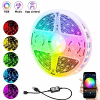 Led гирлянда Bluetooth RGB лента 5M USB APP BT 7995