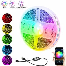 Led гирлянда Bluetooth RGB лента 5M USB APP BT 7995