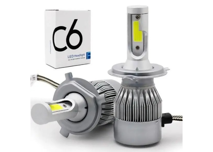 Светодиодные LED лампы C6 с цоколем H4