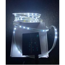 Led гирлянда уличная, 10 метров с солнечной панелью , холодный белый THL-24-60
