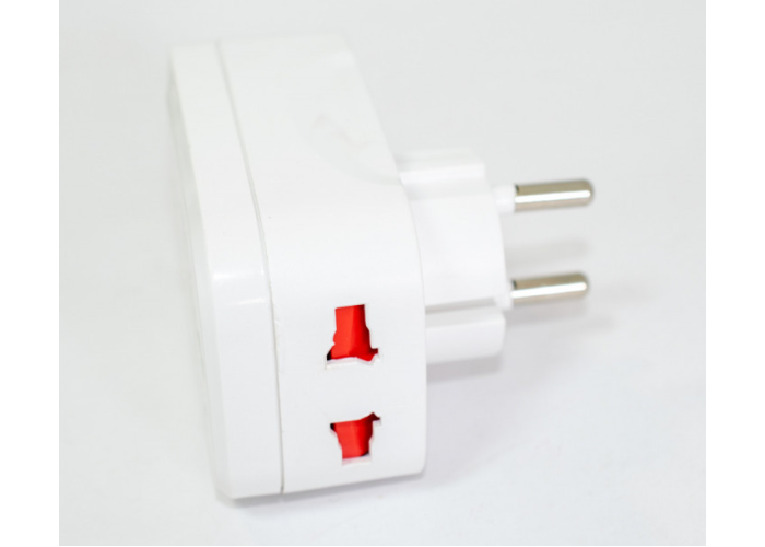 Сетевой разветвитель тройник Travel Adaptor 823 c 2 USB 1500mA 7043