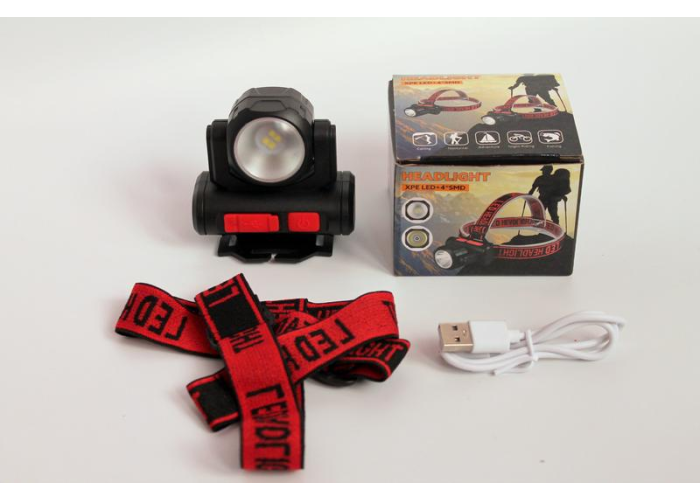 Налобный фонарь BL 2001 4SMD+XPE USB CHARGE 7469