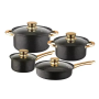 Набор посуды COOKWARE SET G-A12, 8 предметов, керамическое покрытие, кастрюли 20 и 24 см, сковорода 26 см, ковш 18 см